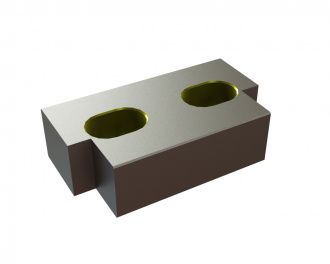 Contracuchilla 143x80x40, StandardCut, versión X para Eldan Recycling 