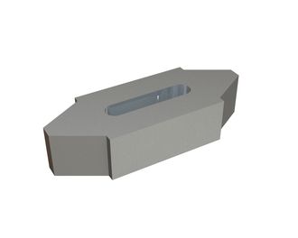 Contracuchilla 216x80x48, PremiumCut, 1 ranura, versión Y para Columbus McKinnon | CM Industrial Shredders 