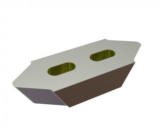 Contracuchilla 218x80x40, StandardCut, versión W9 para Eldan Recycling 