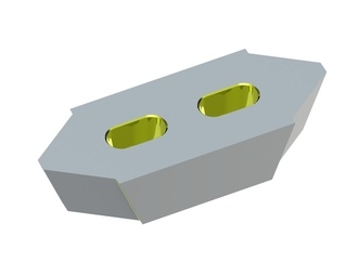Contracuchilla 218x80x50, StandardCut, versión W9 para Eldan Recycling Eldan HPG 205