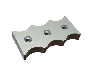 Contracuchilla 345x166x47, PremiumCut, versión 126, versión W9 para Lindner Recyclingtech Lindner Meteor 2500