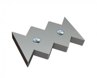 Contracuchilla 345x208x47, PremiumCut, versión 107, versión W8 para Lindner Recyclingtech Lindner Meteor 2500