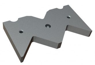 Contracuchilla 356x200x39 PremiumCut, versión 145, versión W8 para MeWa | Ehehalt | Andritz MeWa | THM Recycling Mewa Alpha Cutter