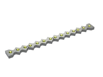 contracuchilla 4-parte 1416x133x45 Eco Line, variante X 