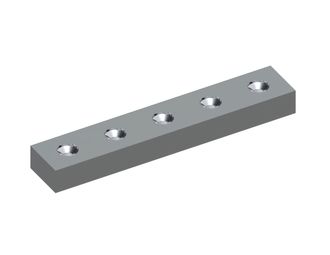 Contracuchilla 403x73x40, PremiumCut, 5 perforaciones avellanadas, versión X para Eldan Recycling 