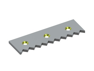 Contracuchilla 408x125x15, StandardCut, 10 muescas dentadas 90°, paso de diente 40, versión X 