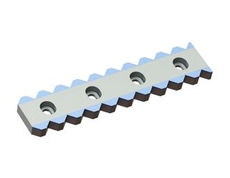 Contracuchilla 448x98x25, Hybrid Line, avellanado para agujero oblongo 18x24, calidad de carburo H3 para Vecoplan 