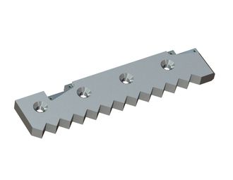 Contracuchilla 476.5x104.5x28 PremiumCut, paso de diente 35, 4 taladros avellanados, ajustable para Weima Maschinenbau GmbH 