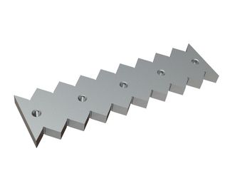 Contracuchilla, 494x136x27, PremiumCut, versión 43, versión W9, 5x M20 para Lindner Recyclingtech 