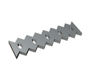 Contracuchilla, 500x136x27, PremiumCut, versión 65, versión W9 para Lindner Recyclingtech 