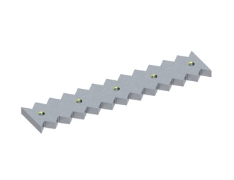 Contracuchilla, 659x136x27, StandardCut, versión W9 para Lindner Recyclingtech 