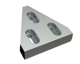 Contracuchilla central 245x233x50, PremiumCut, versión W9 para Eldan Recycling Eldan Super Chopper SC 1412