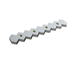 Contracuchilla central 639x134x28, StandardCut, versión 50, versión X para Herbold Meckesheim GmbH 