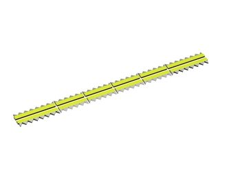 Contracuchilla de 12 piezas 2965x98x28 Eco Line, versión 80, versión X para Vecoplan 
