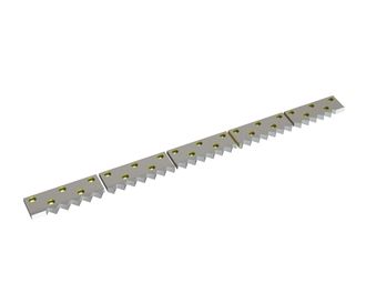 Contracuchilla de 5 piezas 2494x177x43/31 Eco Line, versión 60, versión X para Zeno Zerkleinerungsmaschinen 