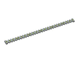 Contracuchilla de 6 piezas 2416x128x45 Eco Line, versión 80, versión X para Weima Maschinenbau GmbH Weima PowerLine 2500