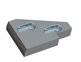 contracuchilla derecha 245x168x50 Premium Line para Eldan Recycling Eldan Super Chopper SC 1412