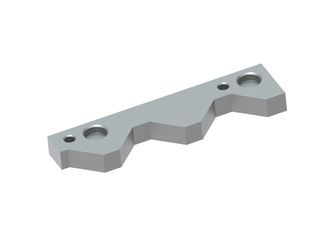 Contracuchilla derecha 309x75x29 PremiumCut, 2 taladros ciegos, 2xM16, versión X para Vecoplan 