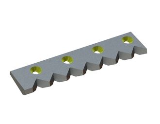 Contracuchilla derecha 484x113x32 StandardCut, 4 taladros avellanados, versión B1 para Weima Maschinenbau GmbH 