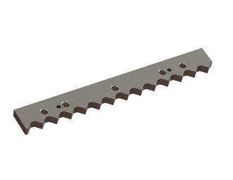Contracuchilla exterior 491x60x20, PremiumCut, 13 muescas dentadas, 5x rosca M16, versión W para Untha Untha LR 1000