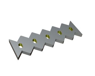 Contracuchilla / peine rascador, 500x156x27, StandardCut, versión 65, versión X para Lindner Recyclingtech 