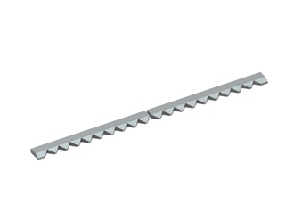 Contre-couteau 1354x76x25 Eco Line, 2 pièces, pas de dent 67.5, avec chanfrein pour Vecoplan 