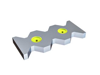Contre-couteau 412x175x38 StandardCut, version 110, version B1 pour Vecoplan Vecoplan VEZ