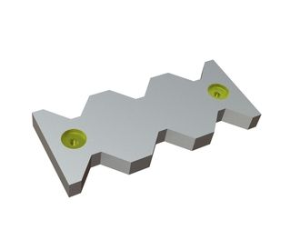 Contre-couteau 412x175x38 StandardCut, version 110, version X pour Vecoplan Vecoplan VEZ