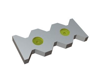 Contre-couteau 412x175x38 StandardCut, version 110, version X pour Vecoplan Vecoplan VEZ