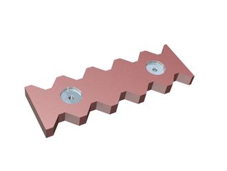 Contre-couteau 487x155x38, Hardox, version 80 pour Vecoplan Vecoplan VEZ
