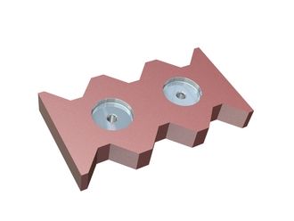 Contre-couteau central 285x155x38, Hardox, version 80 pour Vecoplan Vecoplan VEZ
