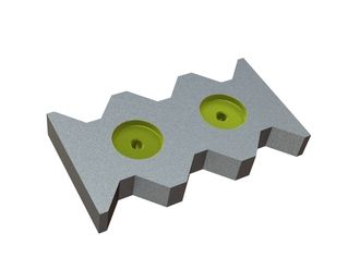 Contre-couteau central 285x155x38 StandardCut, version 80, version W9 pour Vecoplan Vecoplan VEZ