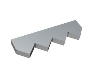 Contre-couteau central 328x97x29 PremiumCut, version 80, version X pour Vecoplan 