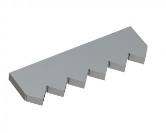 Contre-couteau central 382x115x25 PremiumCut, version 60, version X pour Vecoplan 
