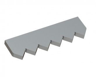 Contre-couteau central 389x116x25 PremiumCut, version 60, version B2 pour Vecoplan Vecoplan VAZ 2500