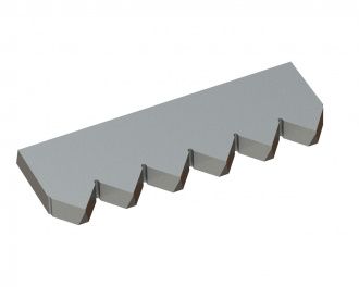 Contre-couteau central 389x116x25 PremiumCut, version 60, version X pour Vecoplan 