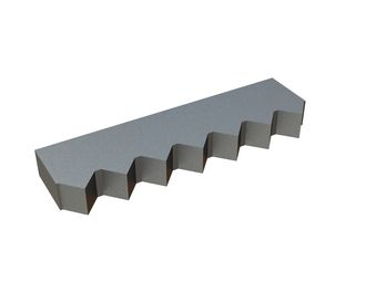 Contre-couteau central extérieur 453x125x50 PremiumCut, version X pour Vecoplan 