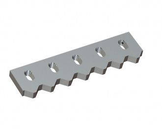 Contre-couteau central gauche 454x115x28 Premium Line, version 60, version X pour Vecoplan 