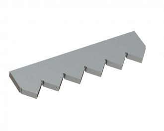 Contre-couteau centre gauche 491x125x25 PremiumCut, version 80, version B2 pour Vecoplan Vecoplan VAZ 2500