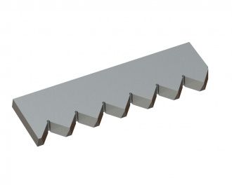 Contre-couteau droit 430x116x25 PremiumCut, version 60, version X pour Vecoplan 