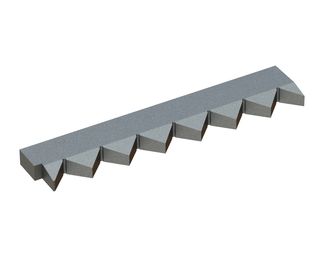 Contre-couteau droit 461x87x28 PremiumCut, pas de denture 63.8, 7 encoches dentées, version X pour Vecoplan 