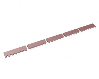 Contre-couteau en 5 parties 1992x111x20, Hardox, version 60 pour Vecoplan Vecoplan VAZ 2000