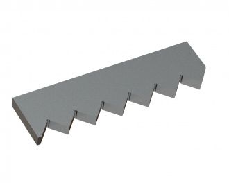 Contre-couteau extérieur 422x115x25, Creusabro, version 60 pour Vecoplan 