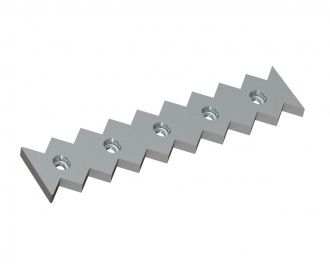 Contre-couteau extérieur 578x131x25 Premium Line, version 60, version X pour Vecoplan 