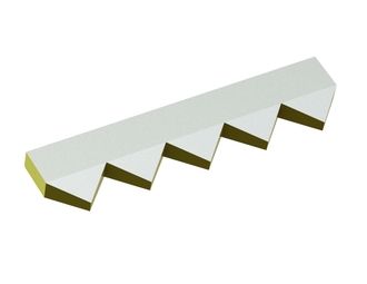 Contre-lame centre 430x98x28 Eco Line pour Vecoplan 