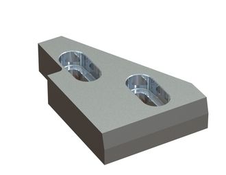 Contre-lame gauche 245x168x50, Premium Line, version W9 pour Eldan Recycling Eldan Super Chopper SC 1412