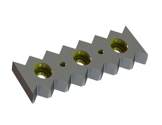 Controcoltello 257x90x28 Eco Line, passo denti 37, versione X per Vecoplan 