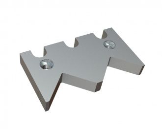 Controcoltello 345x196x47, Premium Line, versione 145, versione W per Lindner Recyclingtech Lindner Jupiter