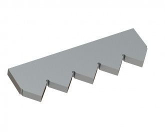 Controcoltello centrale 409x125x25 Premium Line, versione 80, versione X per Vecoplan Vecoplan VAZ 2500