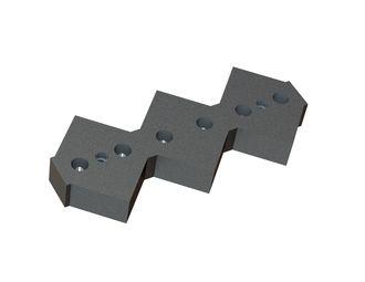 Controcoltello centrale 490x210x60, versione 130, Creusabro per Untha Untha XR 2000
